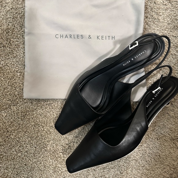 Charles & Keith Shoes - Charles & Kieth sling back kitten heel